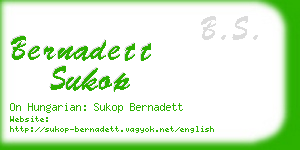 bernadett sukop business card
